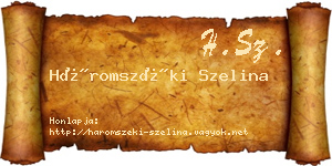 Háromszéki Szelina névjegykártya